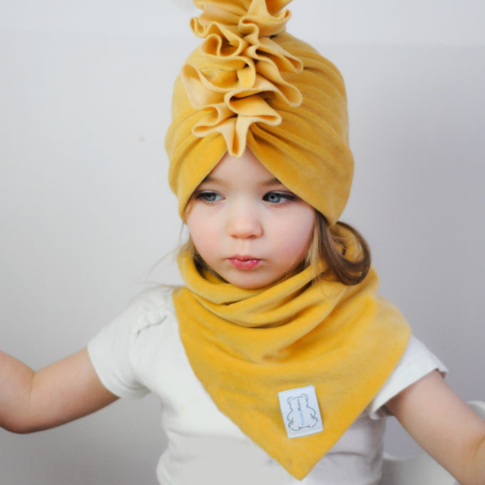 turban dla dziecka welur