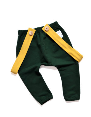 spodnie baggy dla niemowlaka zielone