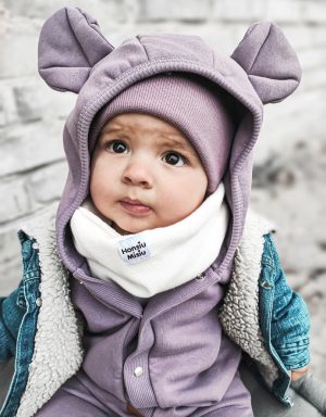 czapki dla niemowląt wrzosowe