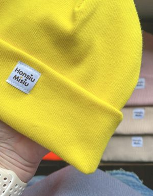 czapka dla dziecka żółta