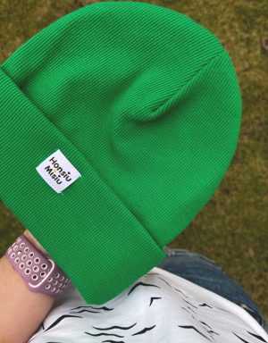 czapka zielona dla chłopca wiosenna