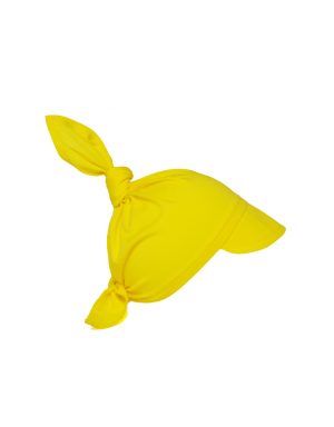 chustka z daszkiem dla niemowląt żółta