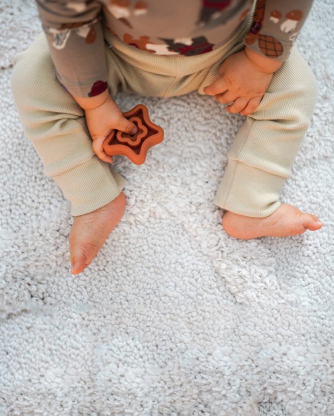 legginsy prążkowane dla niemowląt