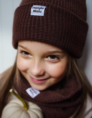 czapka zimowa dla dziecka czekolada