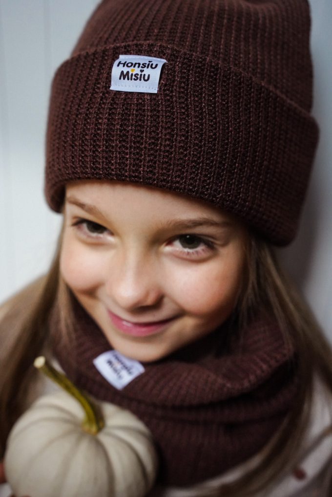 czapka zimowa dla dziecka czekolada
