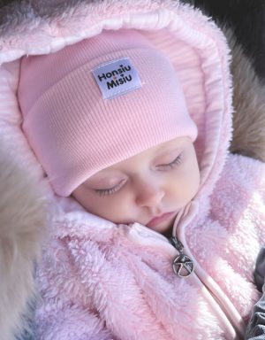 czapka niemowleca różowa
